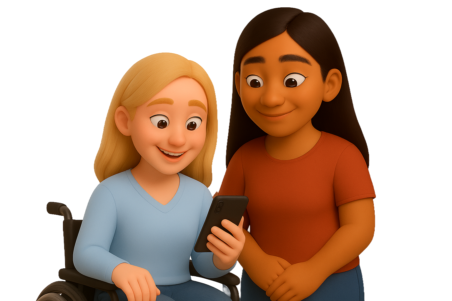 Ilustração de pessoas representando inclusão e acessibilidade