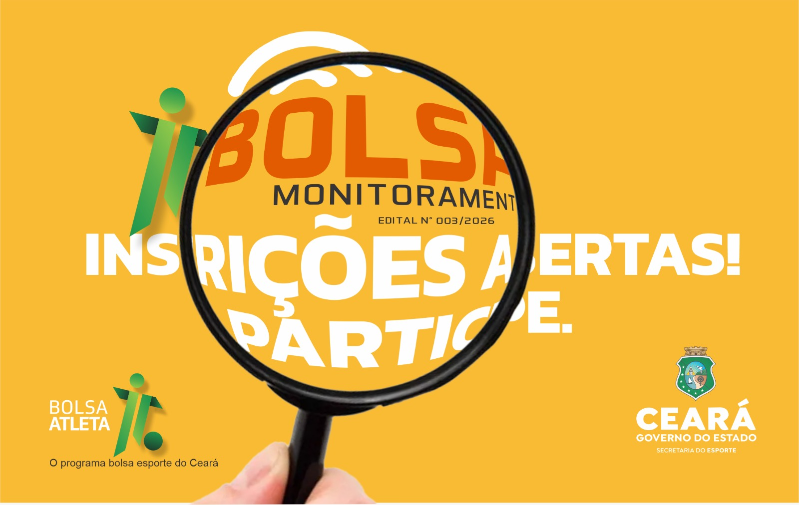 Inscrições para o Projeto Bolsa Monitoramento