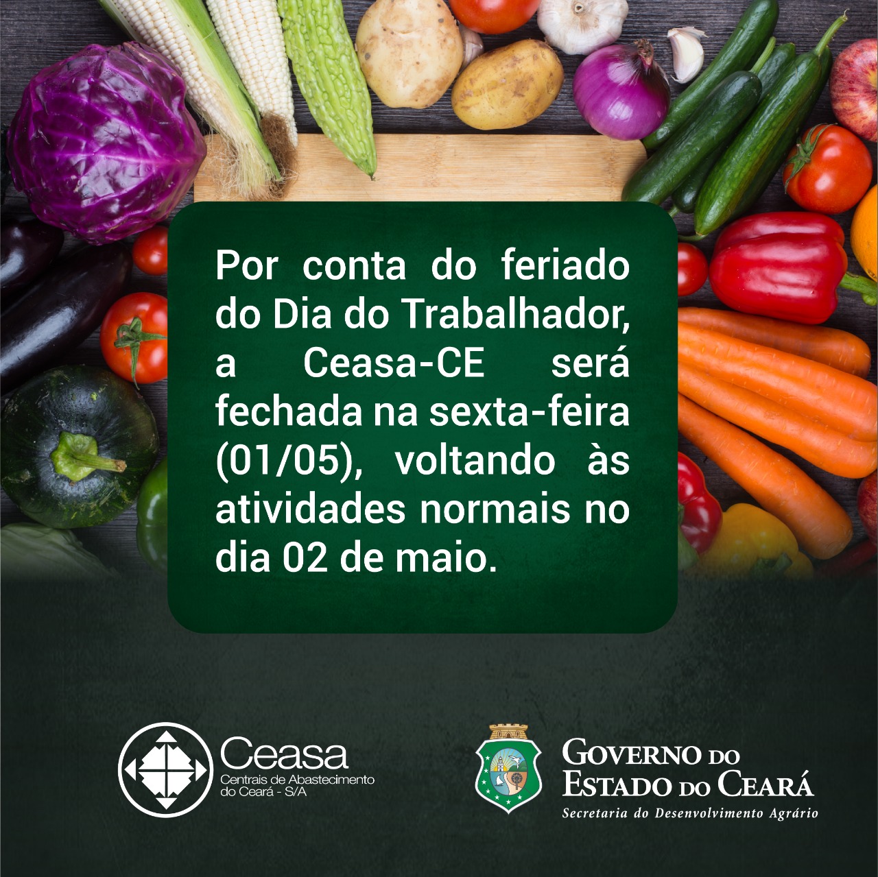 Ceasa-CE não funciona nesta sexta-feira (01)
