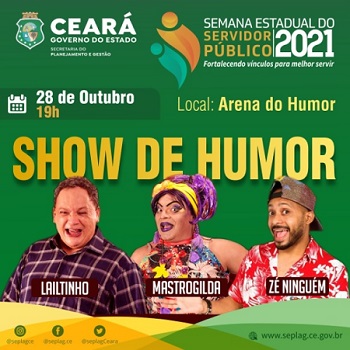 Dia do Servidor Público será comemorado com show de humor