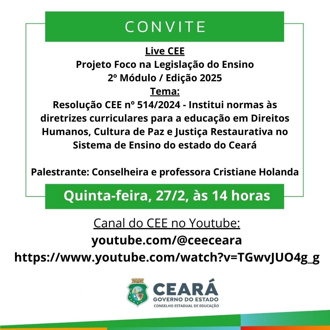 Direitos humanos, cultura de paz e justiça restaurativa no foco do CEE
