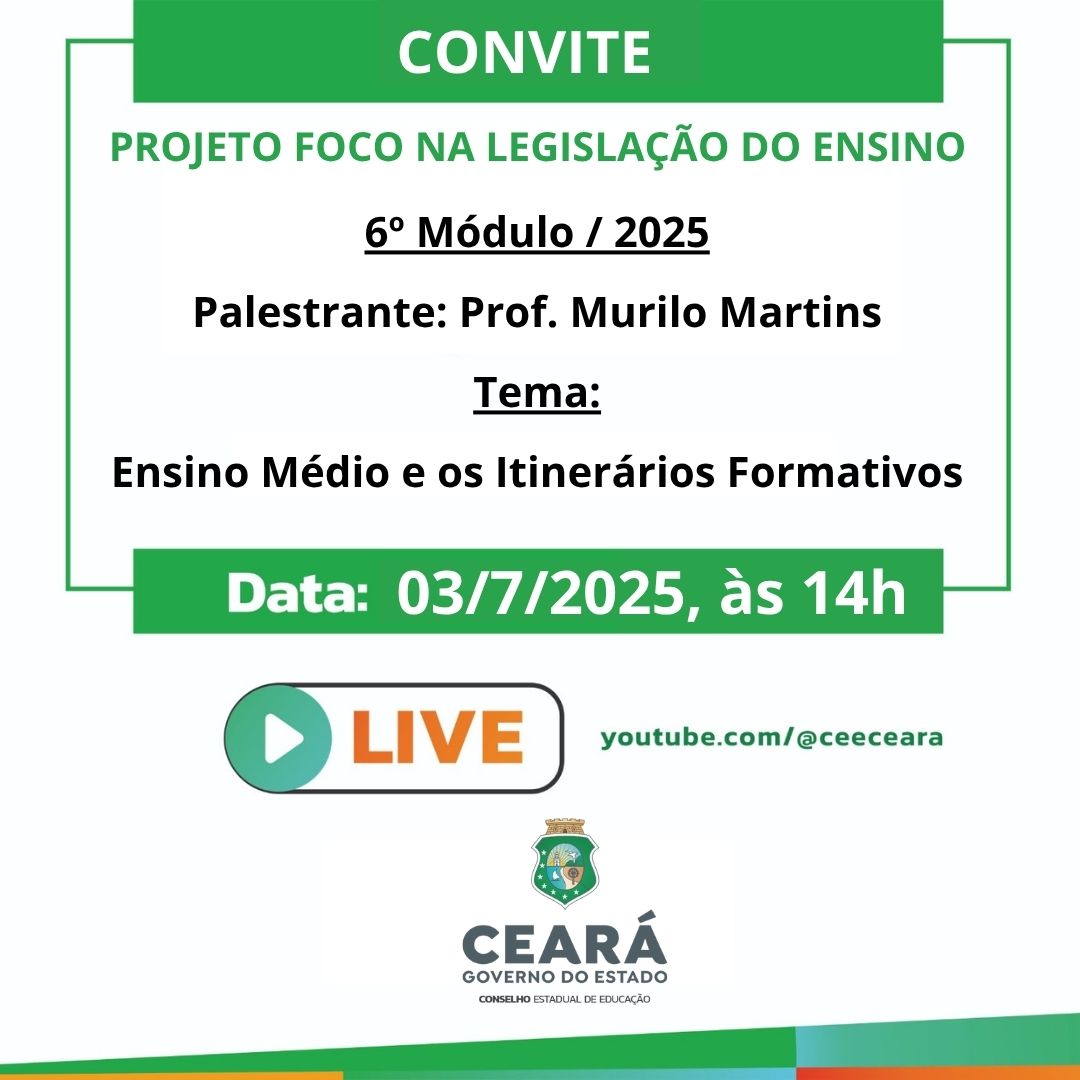 CEE aborda novo ensino médio e os itinerários formativos