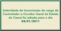 Solenidade de Transmissão do Cargo Adiada
