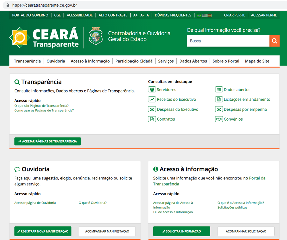 Saiba quais os serviços disponíveis na plataforma de transparência do Estado