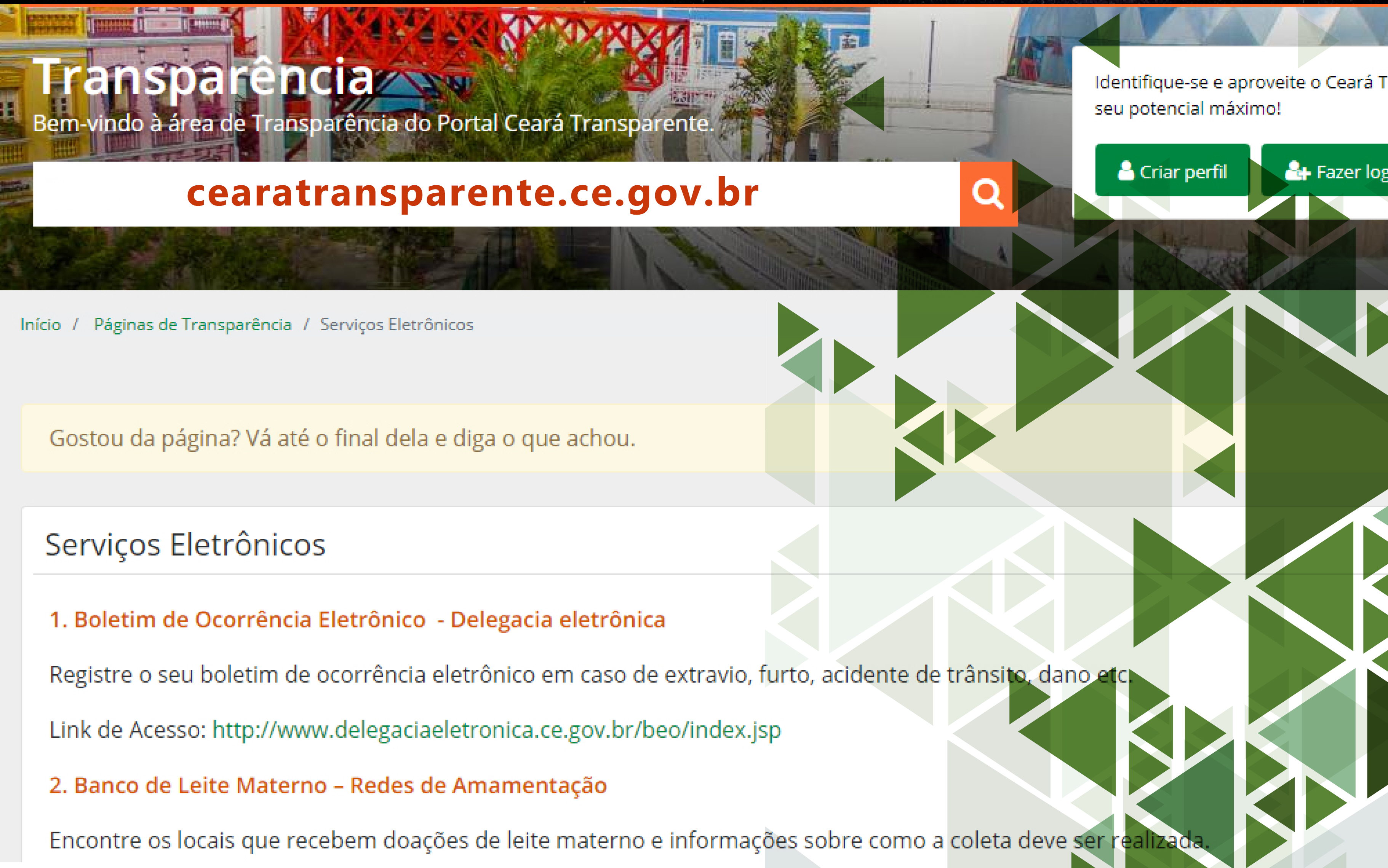 Ceará Transparente apresenta novidades em seu catálogo de serviços eletrônicos