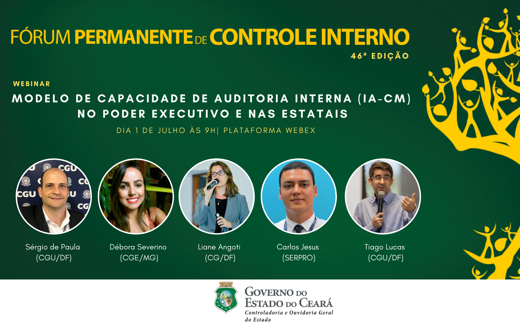 CGE promove 46ª edição do Fórum Permanente de Controle Interno por meio de Webinar