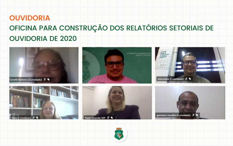 CGE promove oficina para construção dos Relatórios Setoriais de Ouvidoria de 2020
