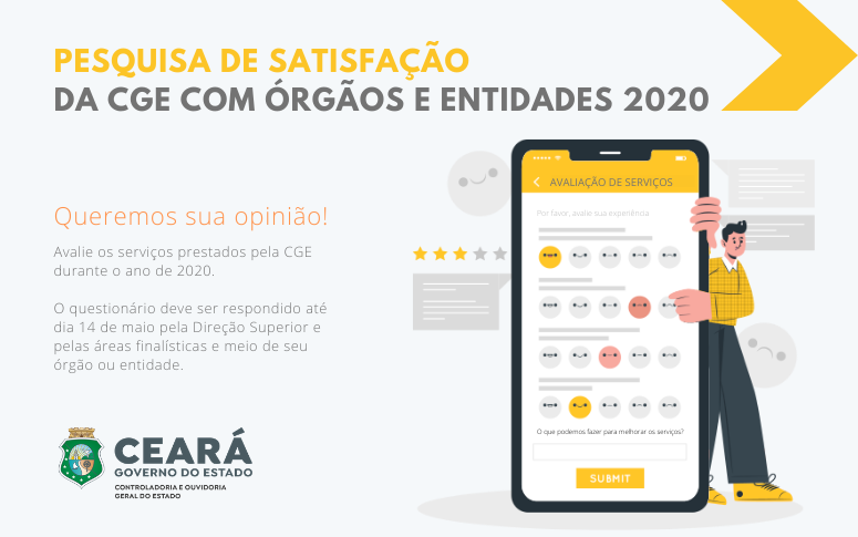 CGE inicia Pesquisa Anual de Satisfação com órgãos e entidades do Estado nesta segunda-feira (26)