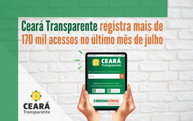 Ceará Transparente registra mais de 170 mil acessos no último mês de julho