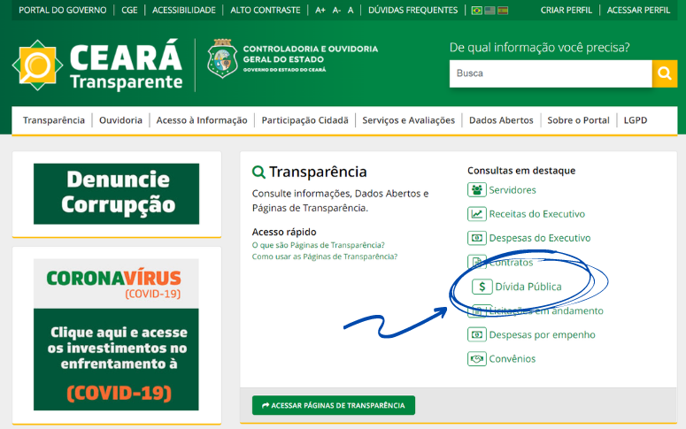 Ceará Transparente lança nova consulta sobre Dívida Pública