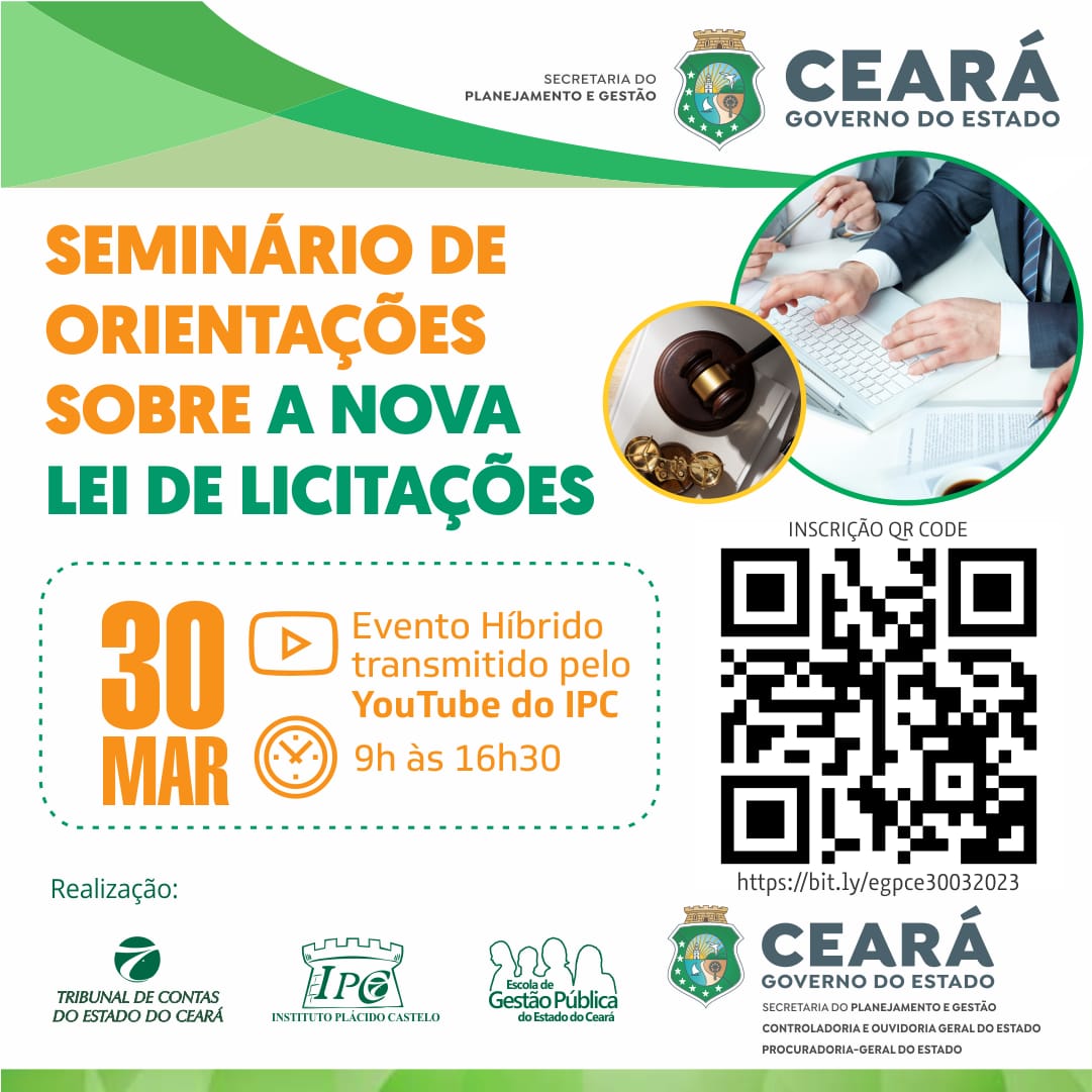 EGP libera 130 vagas presenciais para Seminário sobre a Nova Lei de Licitações