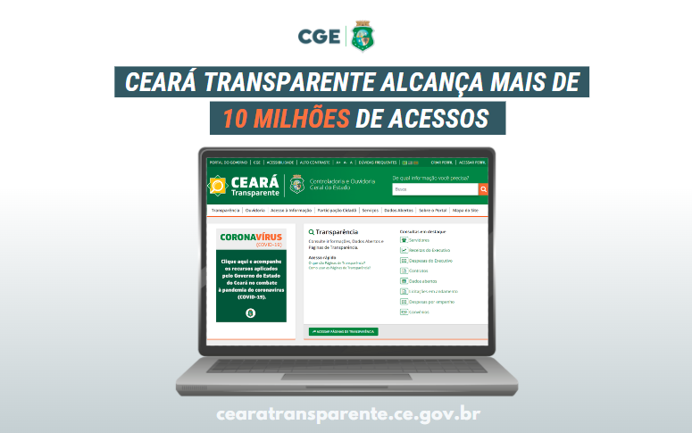 Ceará transparente atinge a marca de mais  10 milhões de acessos