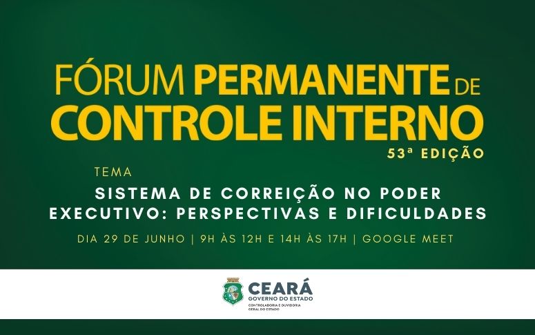 CGE abre inscrições para o 53º Fórum Permanente de Controle Interno