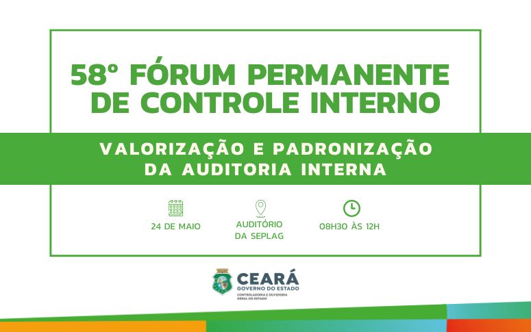 Confira a programação do 58º Fórum Permanente de Controle Interno