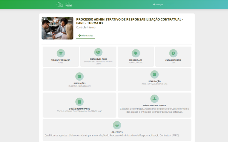 CGE e EGP capacitam servidores estaduais no Processo Administrativo de Responsabilização Contratual