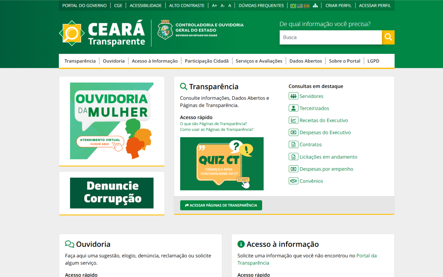 Ceará Transparente bate recorde de acessos e se consolida como referência nacional em transparência