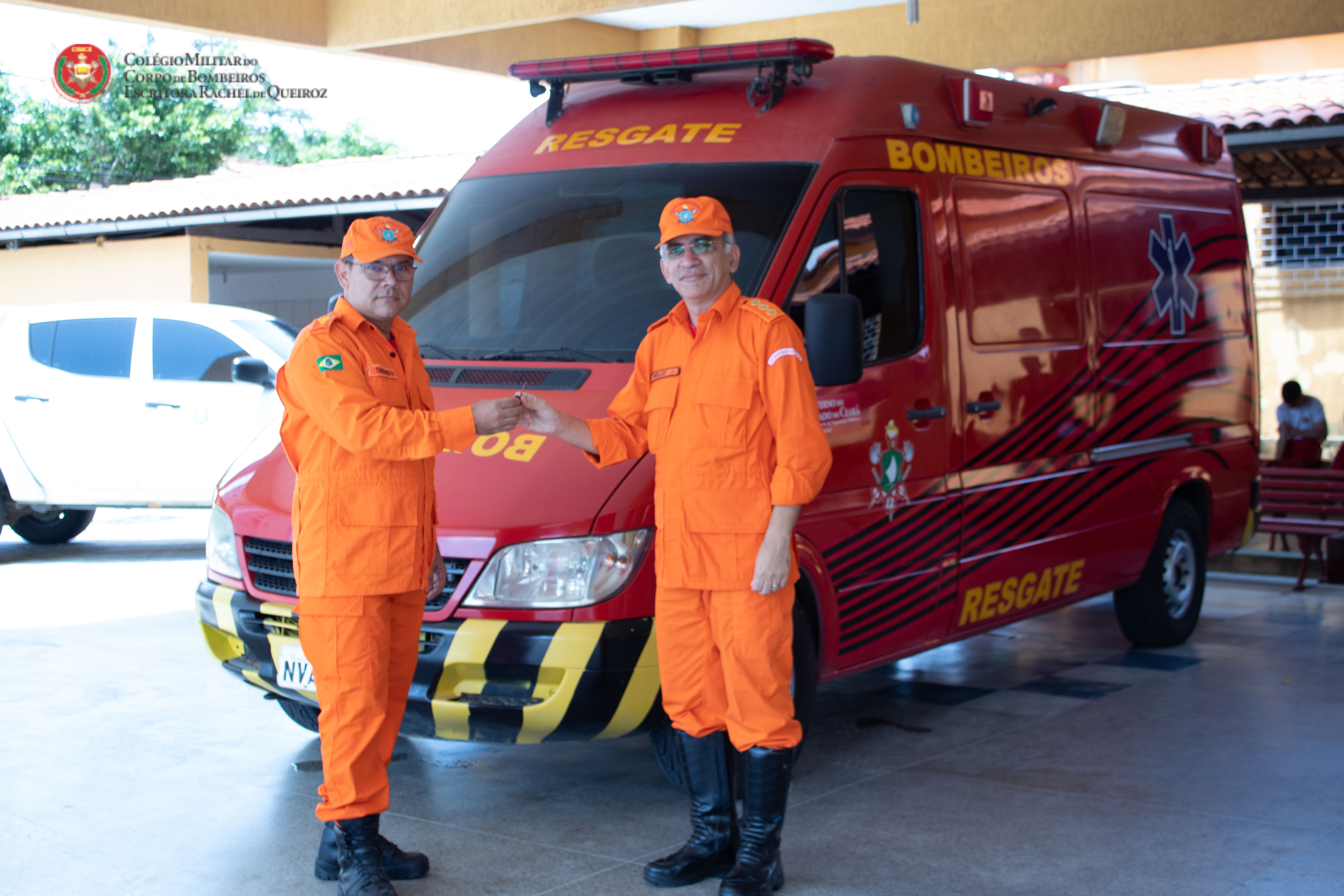 BSU cede ambulância tipo Resgate para o Colégio Militar do Corpo de Bombeiros