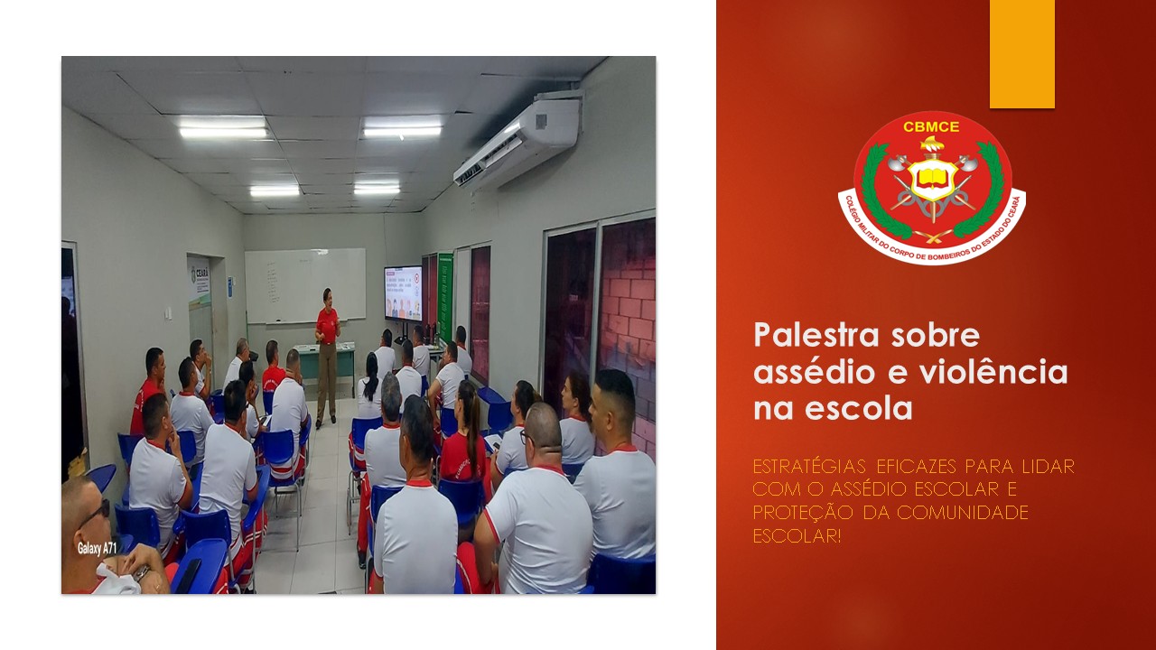 Colégio dos Bombeiros recebe palestra sobre assédio e violência no ambiente escolar