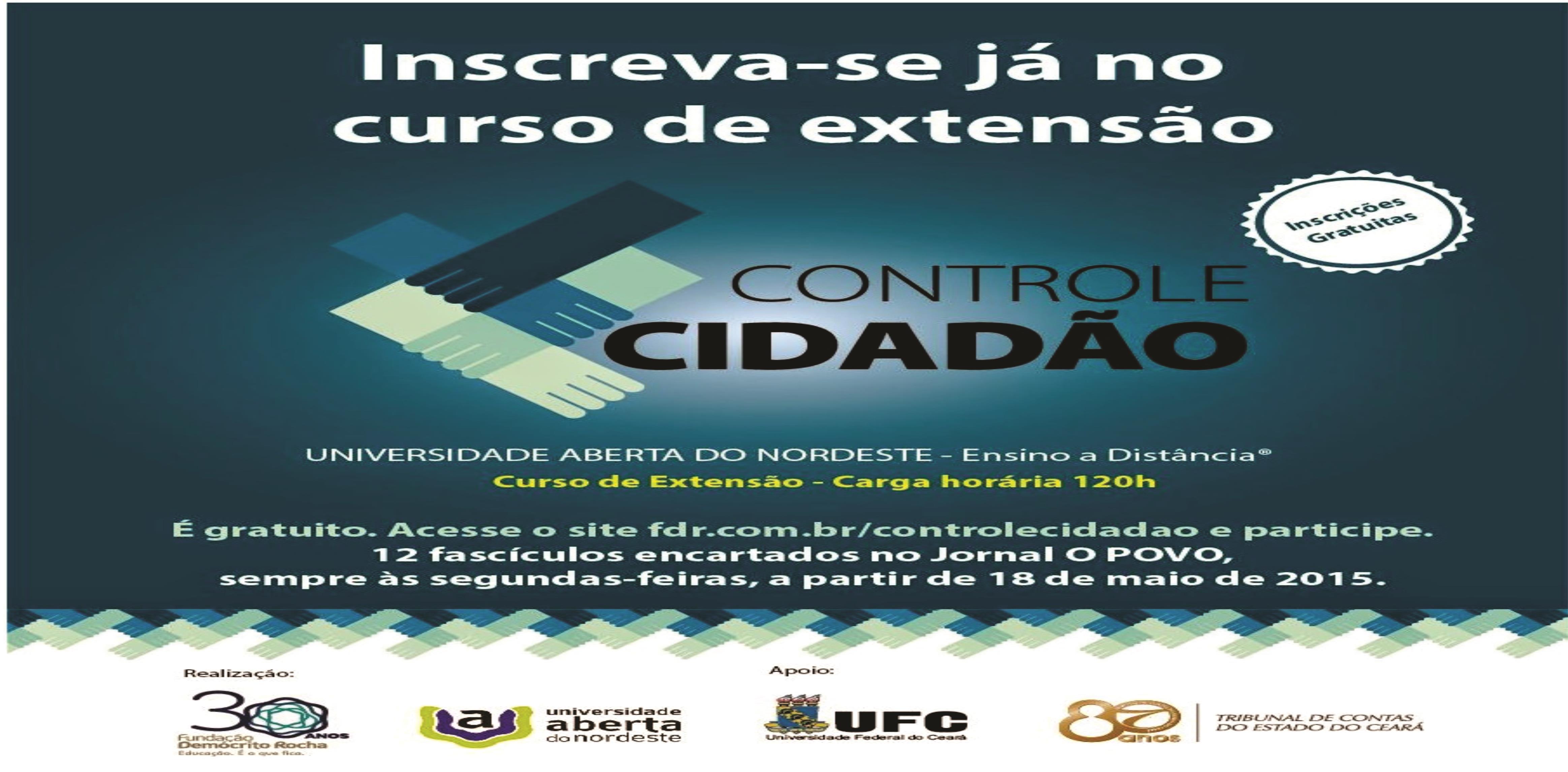 Inscrições Abertas para o Curso CONTROLE CIDADÃO