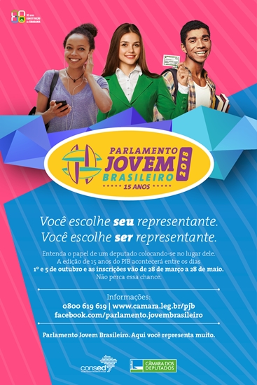 Parlamento Jovem Brasileiro: abertas as inscrições para a 15ª edição do programa