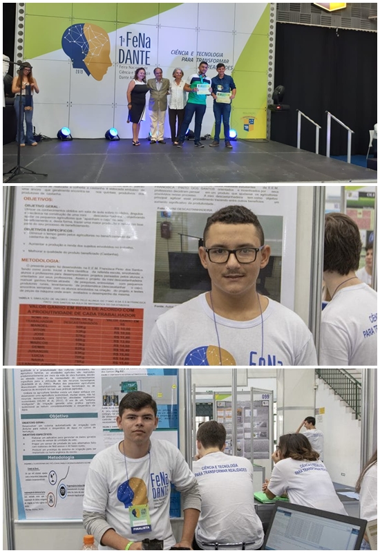 Educandos da EEM Francisca Pinto dos Santos de Ocara-Ce, Levam a Premiação na 1º FeNaDante (Feira Nacional de Ciência e Tecnologia Dante Alighieri)