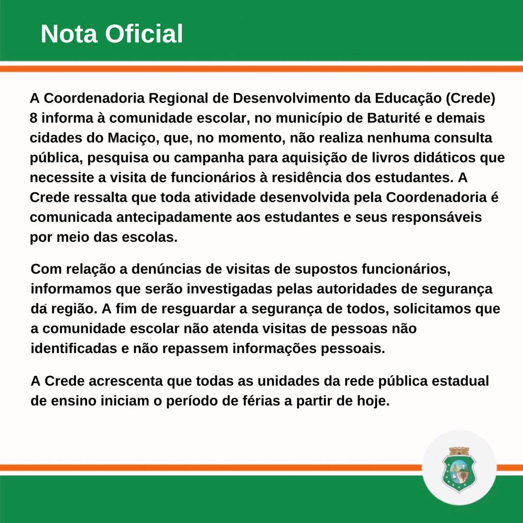Nota Oficial