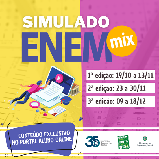 Confira o cronograma do Simulado Enem Mix 2020!