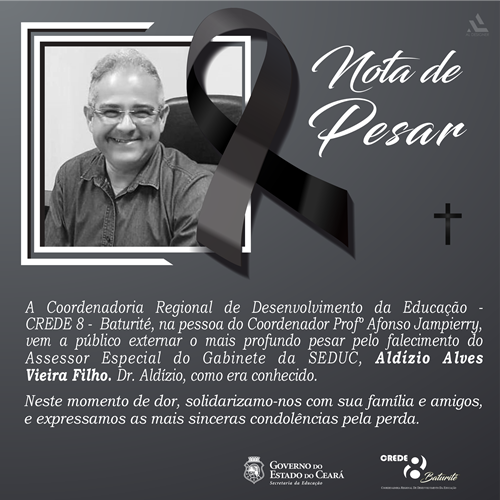 Nota de pesar – Aldízio Alves Vieira Filho