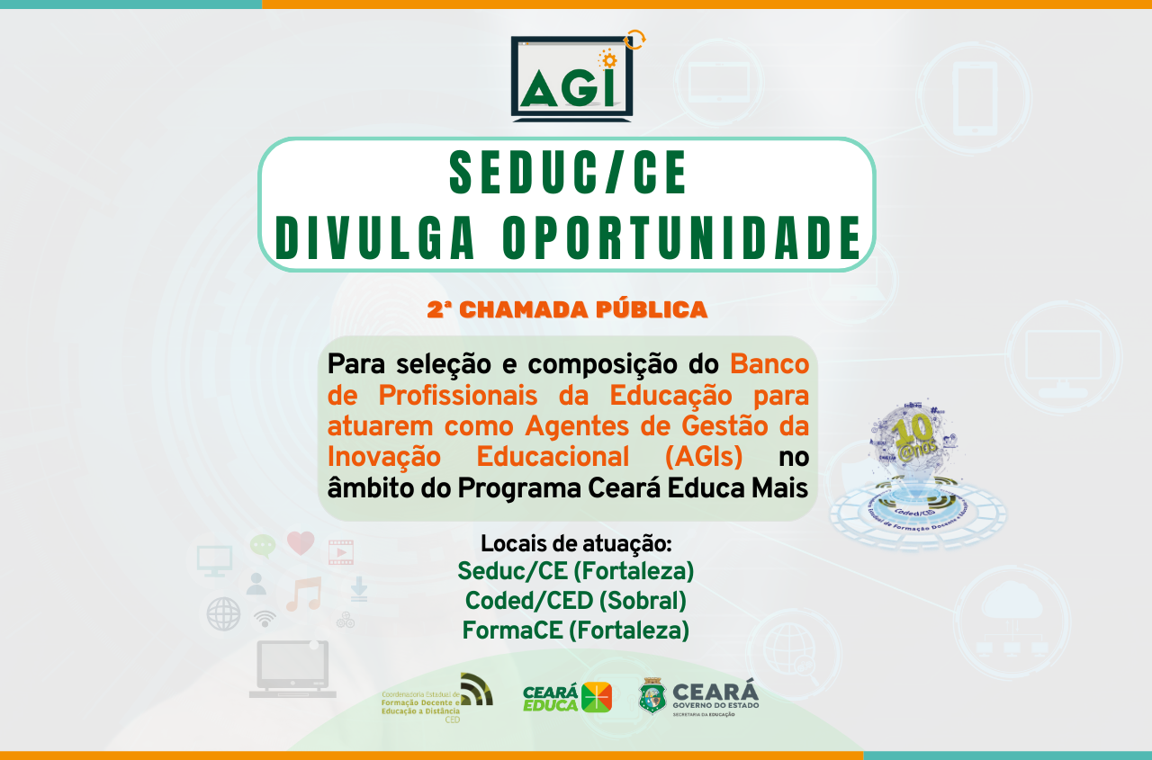 Aberta seleção de Agentes de Gestão da Inovação (AGI) para atuação nas Regionais