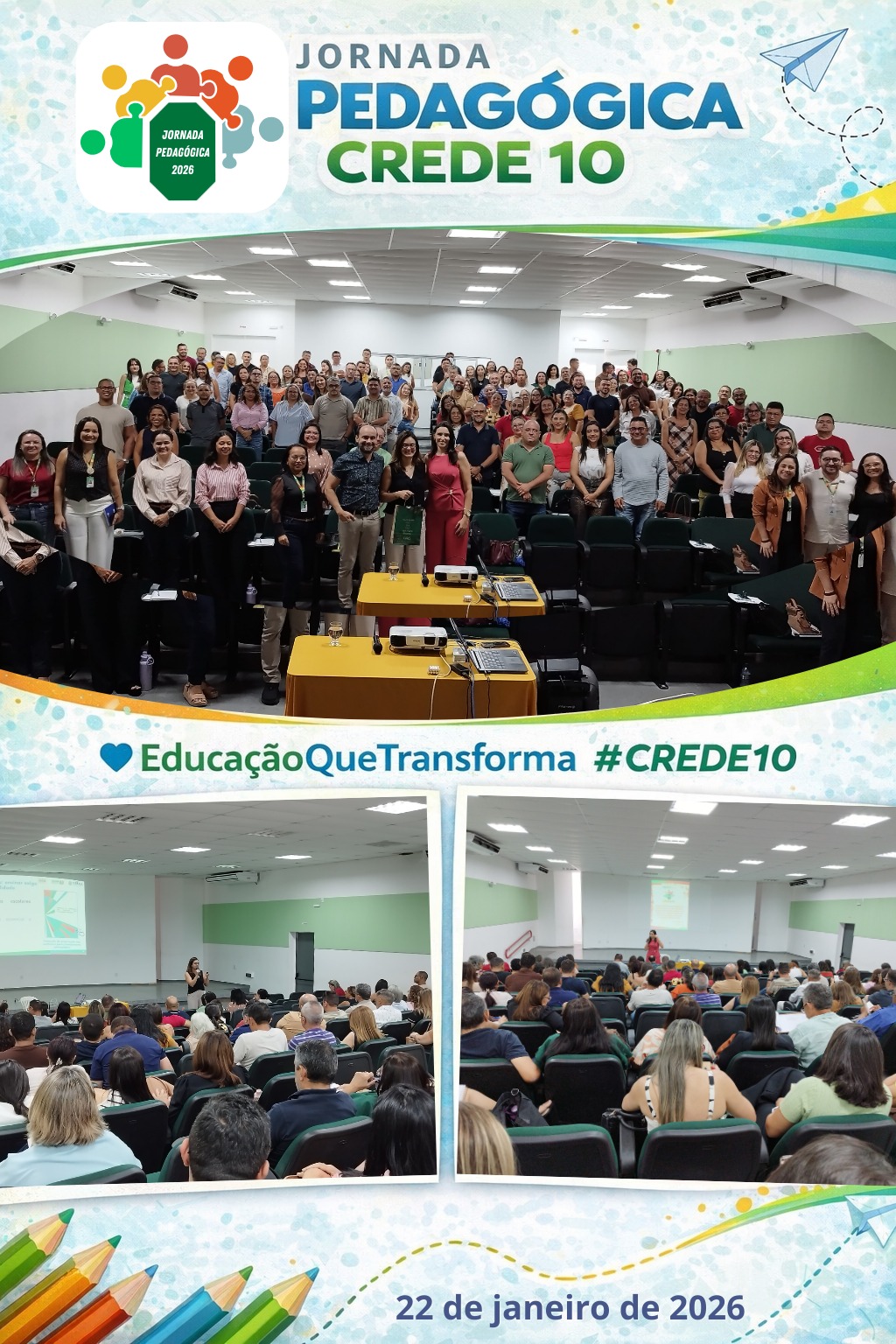 CREDE 10 realiza Jornada Pedagógica para alinhar as Diretrizes Educacionais de 2026