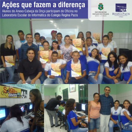 “Inclusão Digital” Alunos do Colégio Estadual Regina Pacis, Anexo Cabeça da Onça