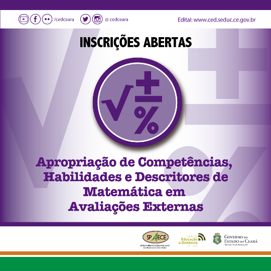 CED inscreve para seleção do curso de Apropriação de Competências, Habilidades e Descritores de Matemática em Avaliações Externas