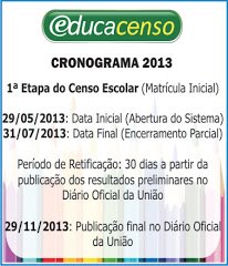 Cronograma 2013 – EDUCACENSO