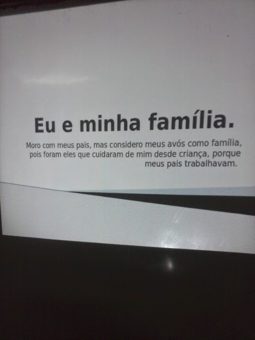 Conhecendo a Família na EEM Joaquim Josué da Costa
