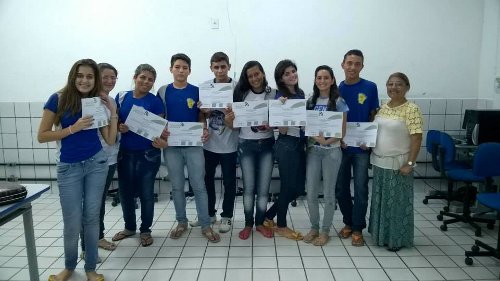 Certificação do Curso Aluno Integrado aos alunos das Escolas Ananias e Pedro Jaime de Mombaça- CE