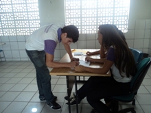 Eleição do Grêmio Estudantil – alunos vivenciam momento de democracia na escola.