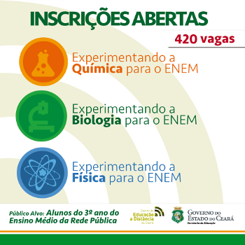 CED seleciona 420 estudantes para cursos em práticas experimentais voltadas ao Enem.