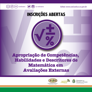 CED inscreve para seleção do curso de Apropriação de Competências, Habilidades e Descritores de Matemática em Avaliações Externas.