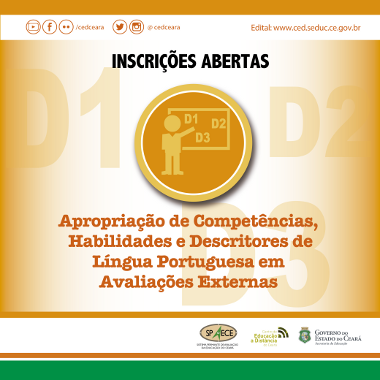 CED seleciona professores para curso de Apropriação de Competências, Habilidades e Descritores de Língua Portuguesa em Avaliações Externas.