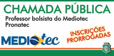 Seduc prorroga período de inscrições do MedioTec.
