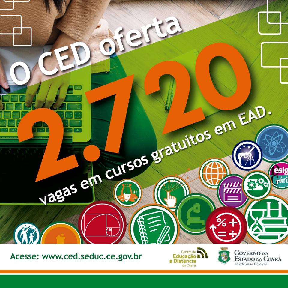 CED oferta mais de 2700 vagas em cursos gratuitos em EAD.