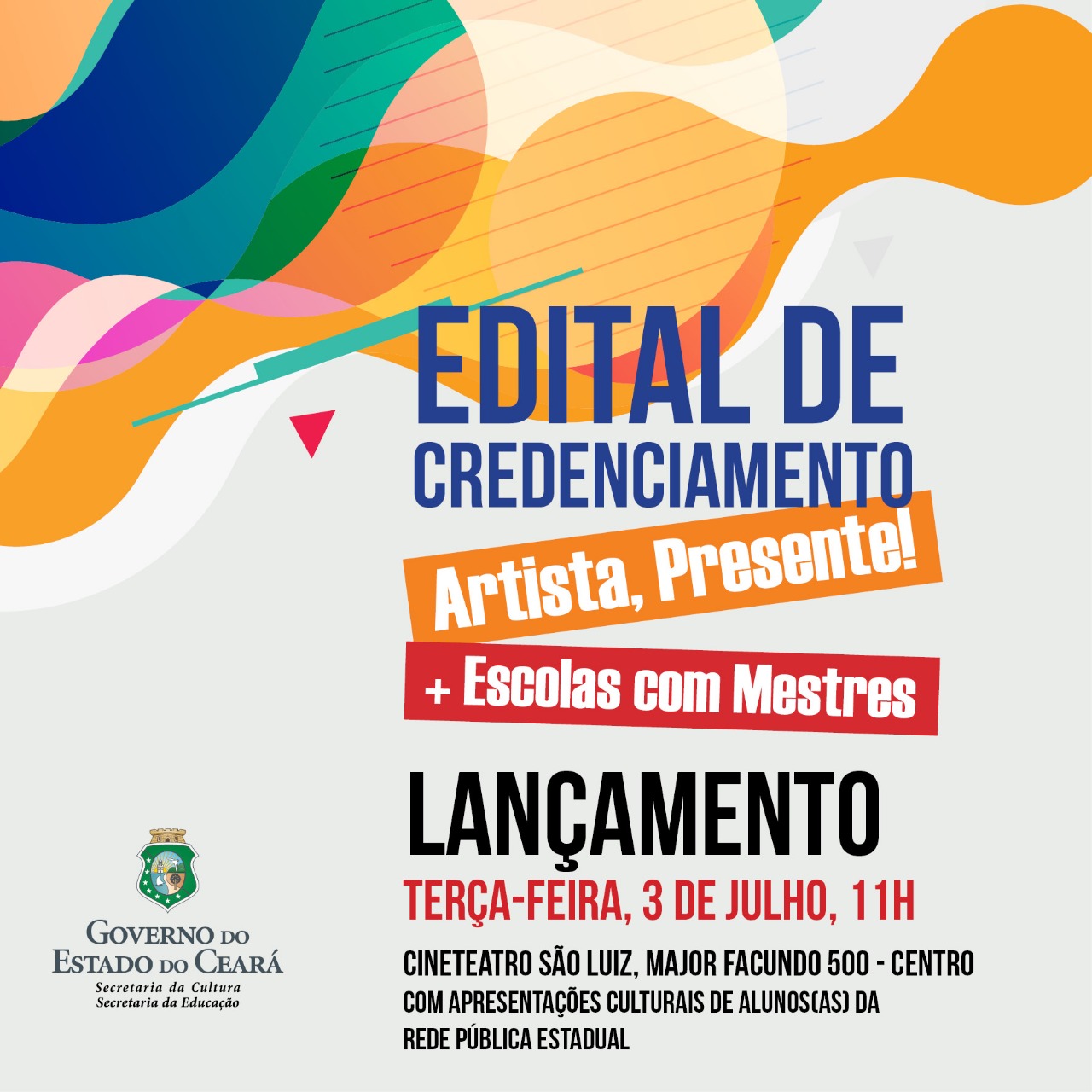 #Convite – Lançamento do programa “Artista, Presente!”
