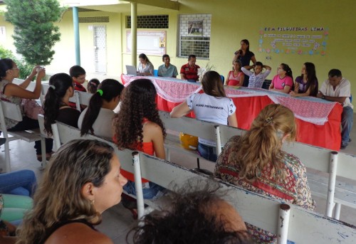 Posse da diretora eleita na Escola Filgueiras Lima