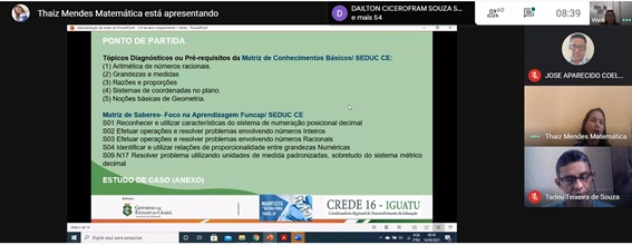I Encontro de Planejamento com Professores de Língua Portuguesa e Matemática das turmas de Primeira Série