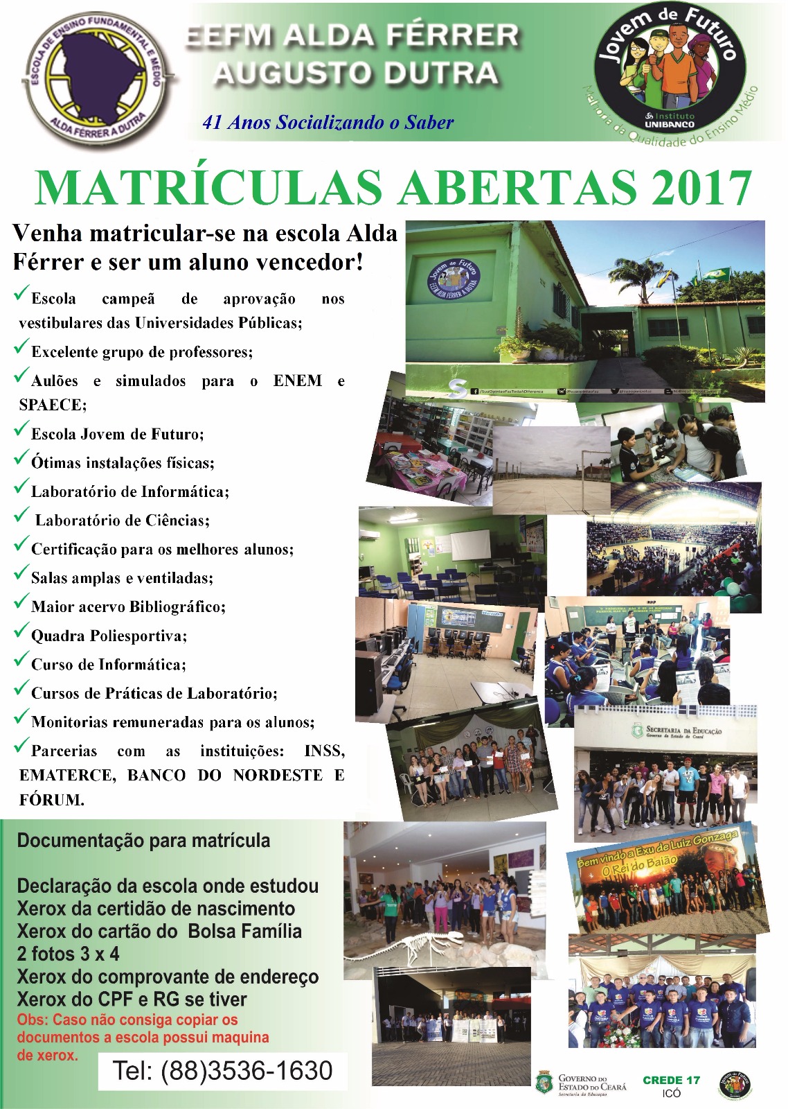 Matrículas Abertas – EEFM Alda Férrer Augusto Dutra