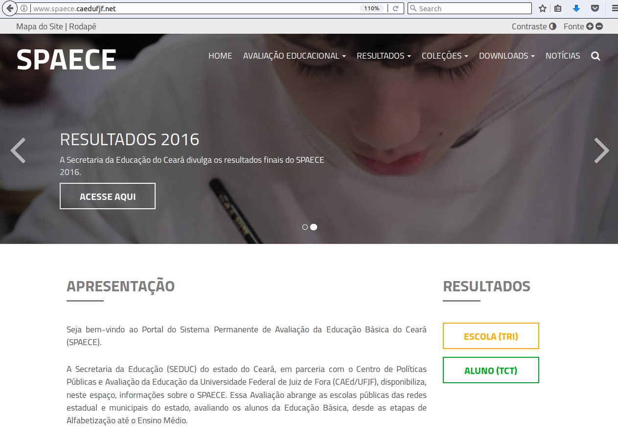 SEDUC divulga resultados finais do SPAECE 2016: Mapas – Boletim por Escola e Nota sobre Proficiência dos Estudantes
