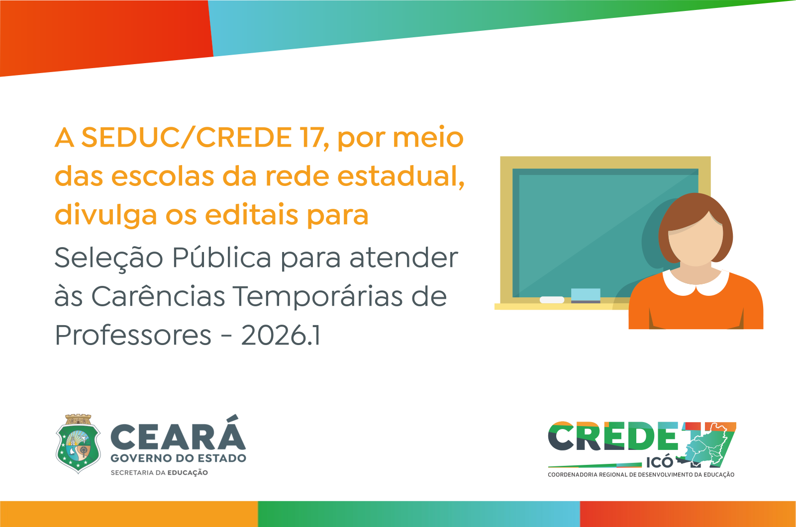Seleção Pública para Carências Temporárias de Professores 2026.1