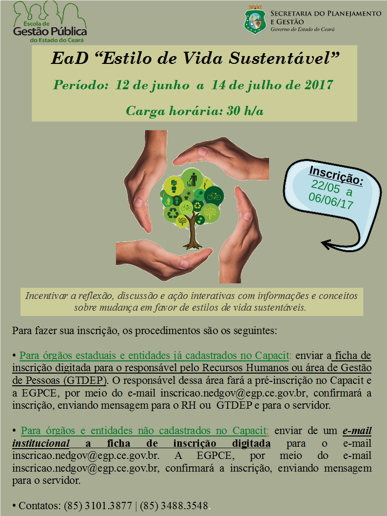 Cursos em EaD – Estilo de Vida Sustentável