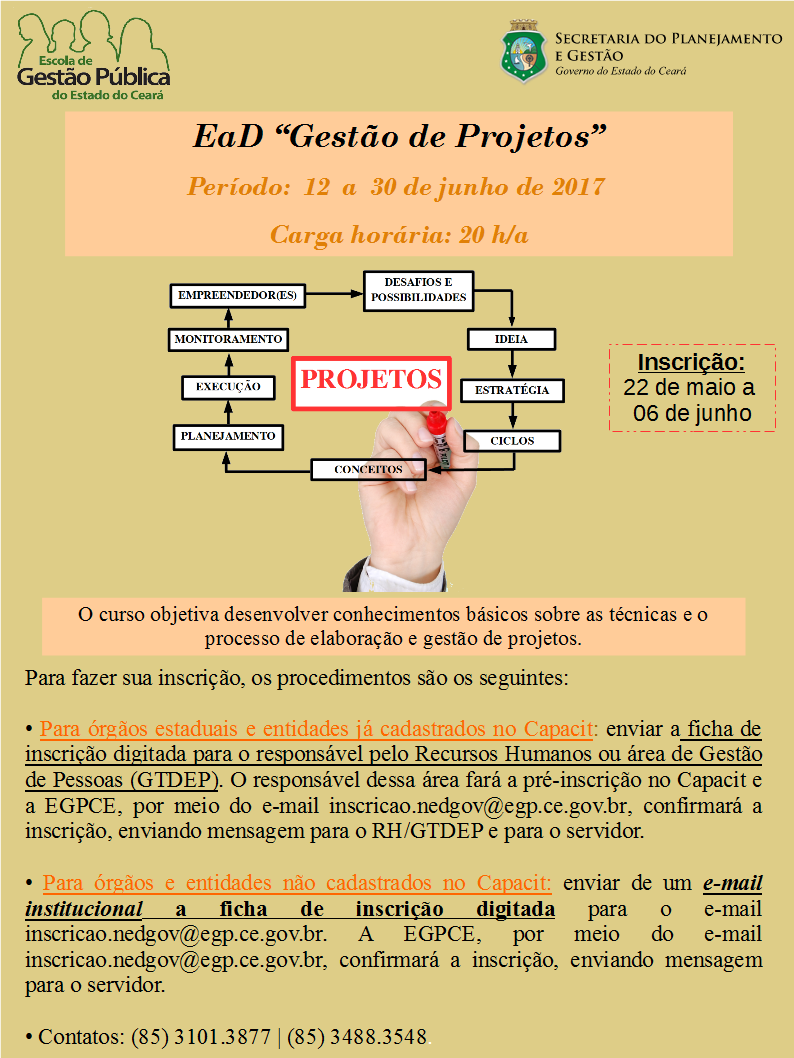 Cursos em EaD – Gestão de Projetos