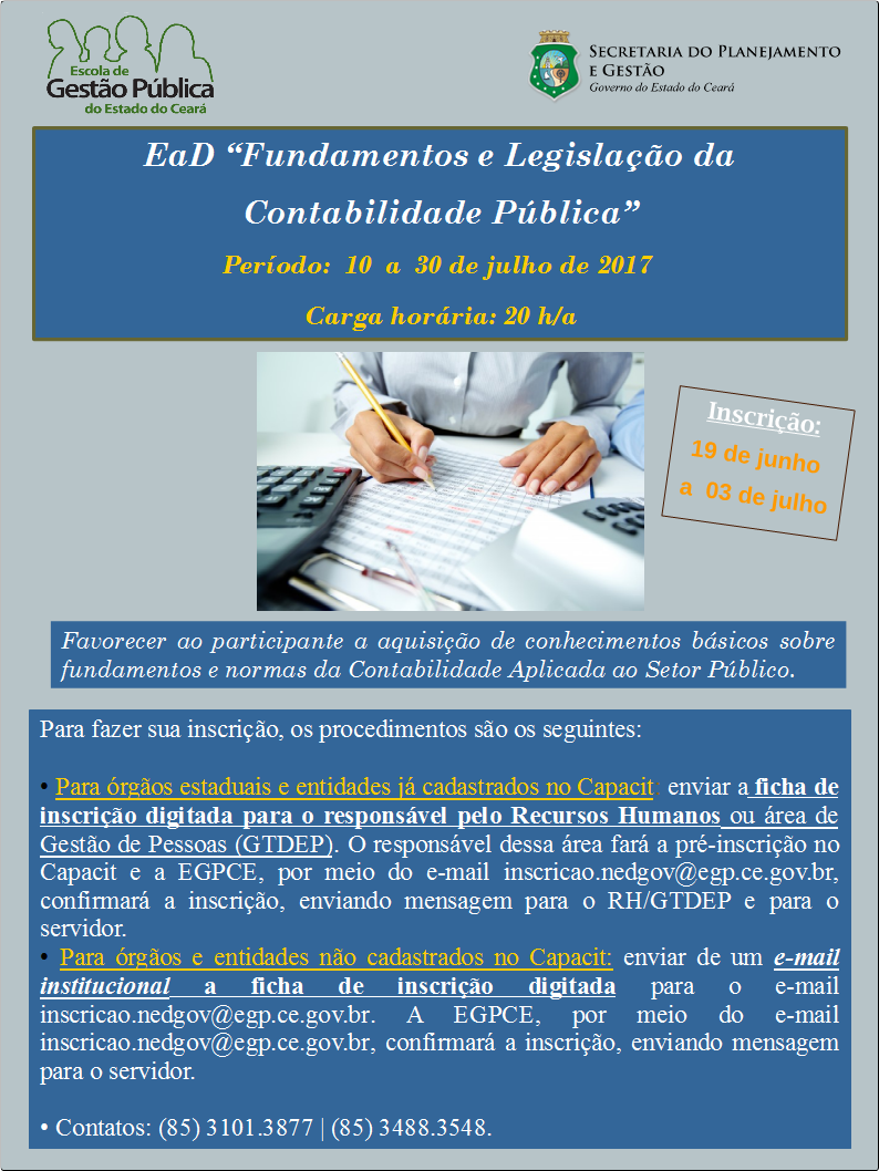 Curso em EaD: Fundamentos e Legislação da Contabilidade Pública
